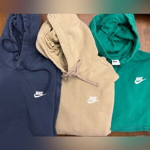 Nike Hoodies Tan, Navy & Green sz M
